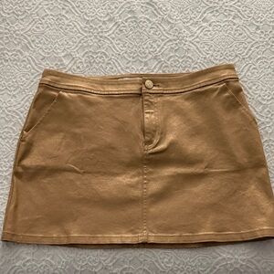 Lily Pulitzer gold/shimmer miniskirt.